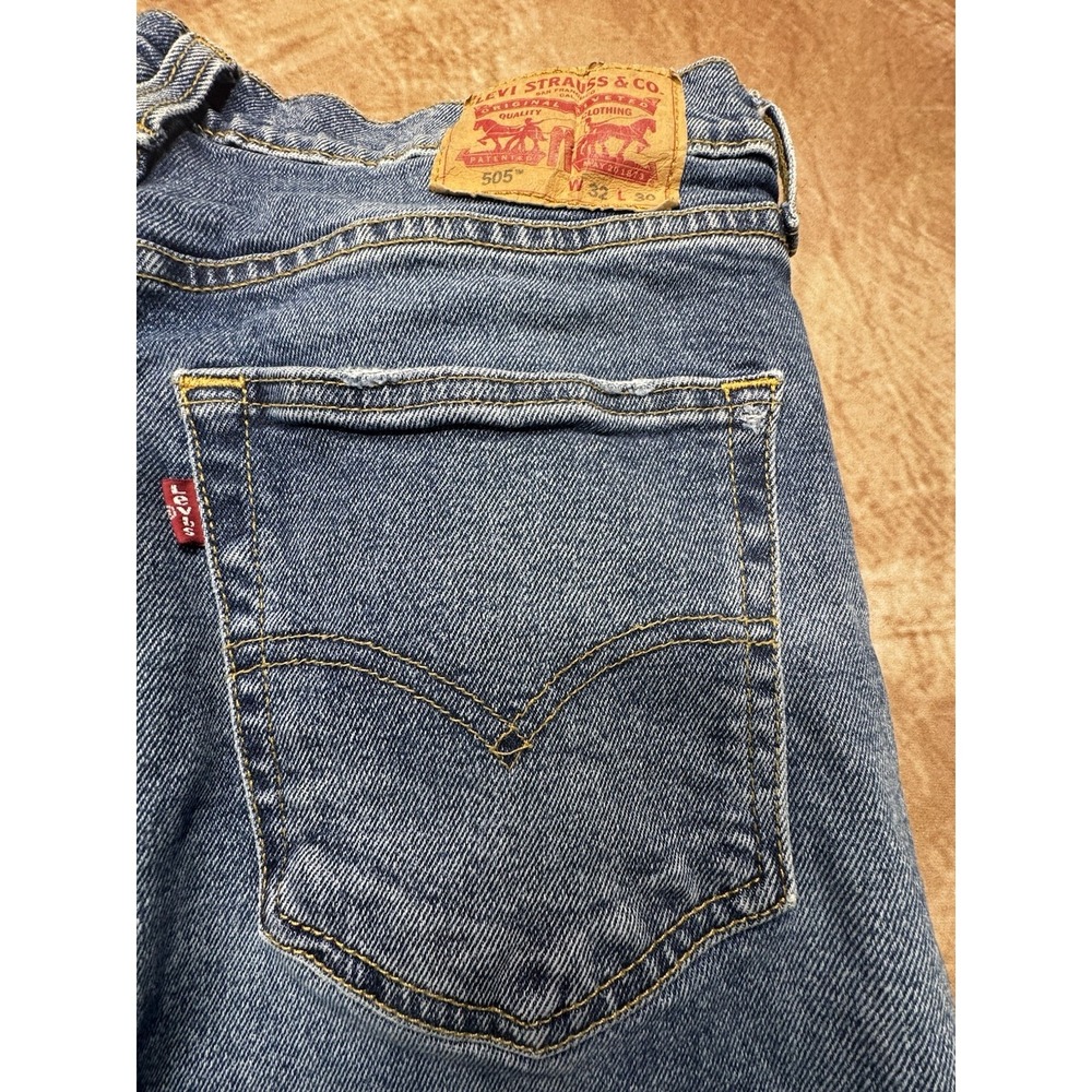 Levis 505 Men's Blue denim jeans pants 32x30 - Picture 10 of 10